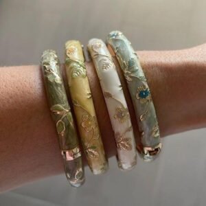 Bloom Enamel Bangle Set