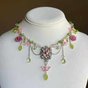 Blossom Crystal Charm Necklace