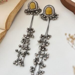 Sunlit Silver Tassel Drops